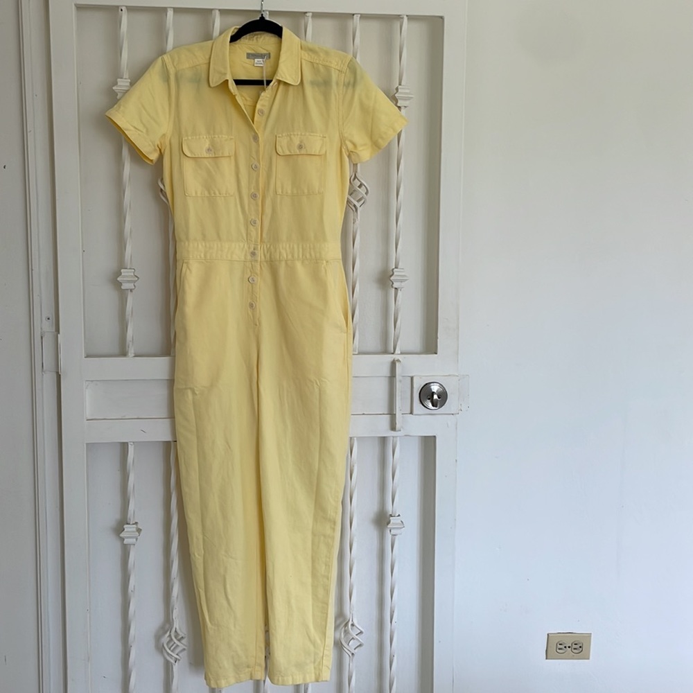 Outerknown sea jumpsuit size XS yellow